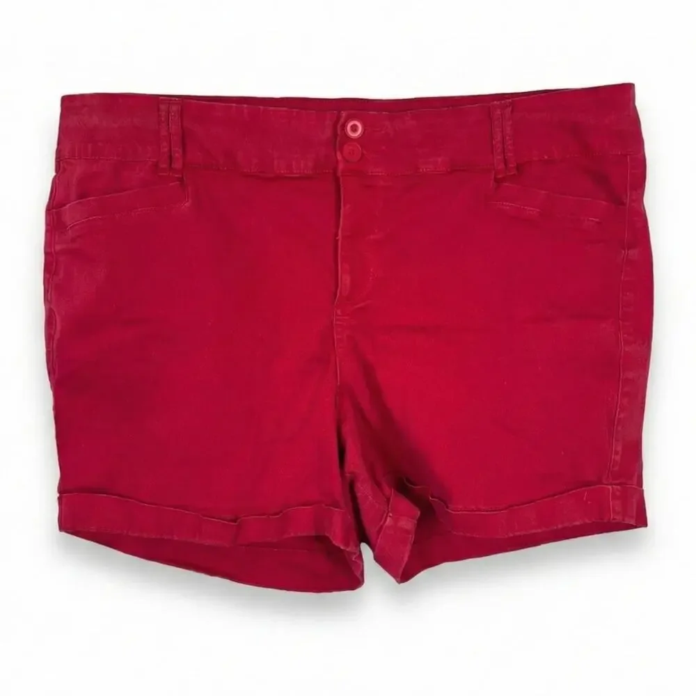 Torrid Womens 26 Preppy Nautical Resortwear Minimalist Stretch Utility Shorts